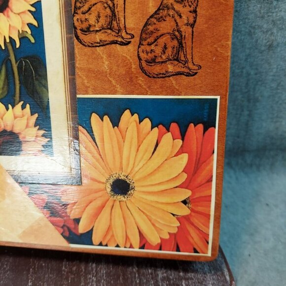 Handmade Wooden Purse With Nature-Inspired Wolf & Landscape Artwork Beaded Handl - Picture 13 of 16